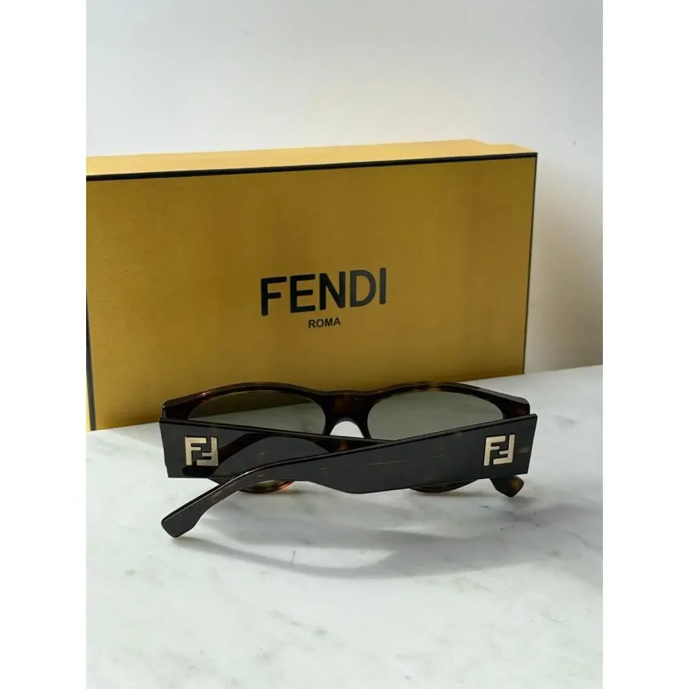 NEW Fendi FE40158I Brown Green Unisex Sunglasses - Picture 9 of 9